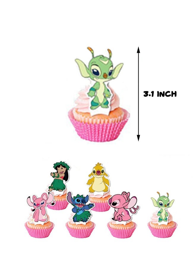 MANBO Adorable birthday party supplies, cartoon party decoration set, including banners, cake decorating toppers, balloons and cupcake decorating toppers, perfect for anime-themed parties for girls and boys. - Image 3